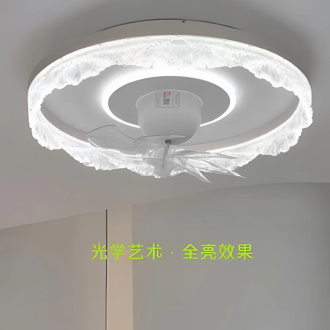 【名品灯饰】时尚高端新款摇头风扇一体灯主卧房间风扇吸顶灯