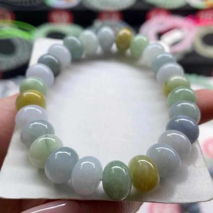 未镶嵌手链翡翠卡10.7有纹裂