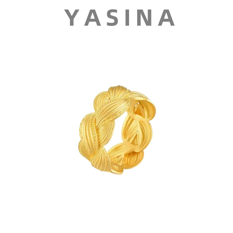 风吹麦浪宽条开口戒