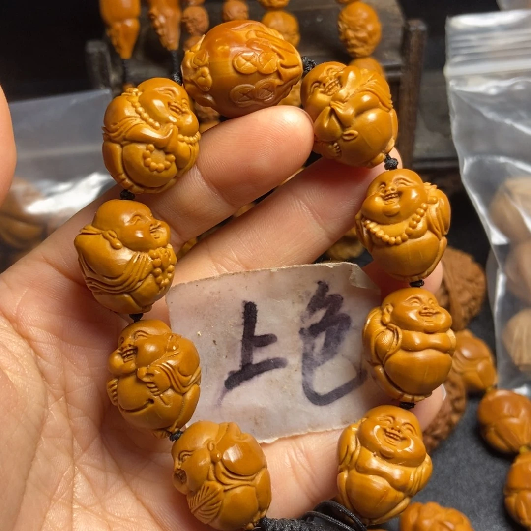 【闪购商品】手串/手链橄榄核八大弥勒微上色