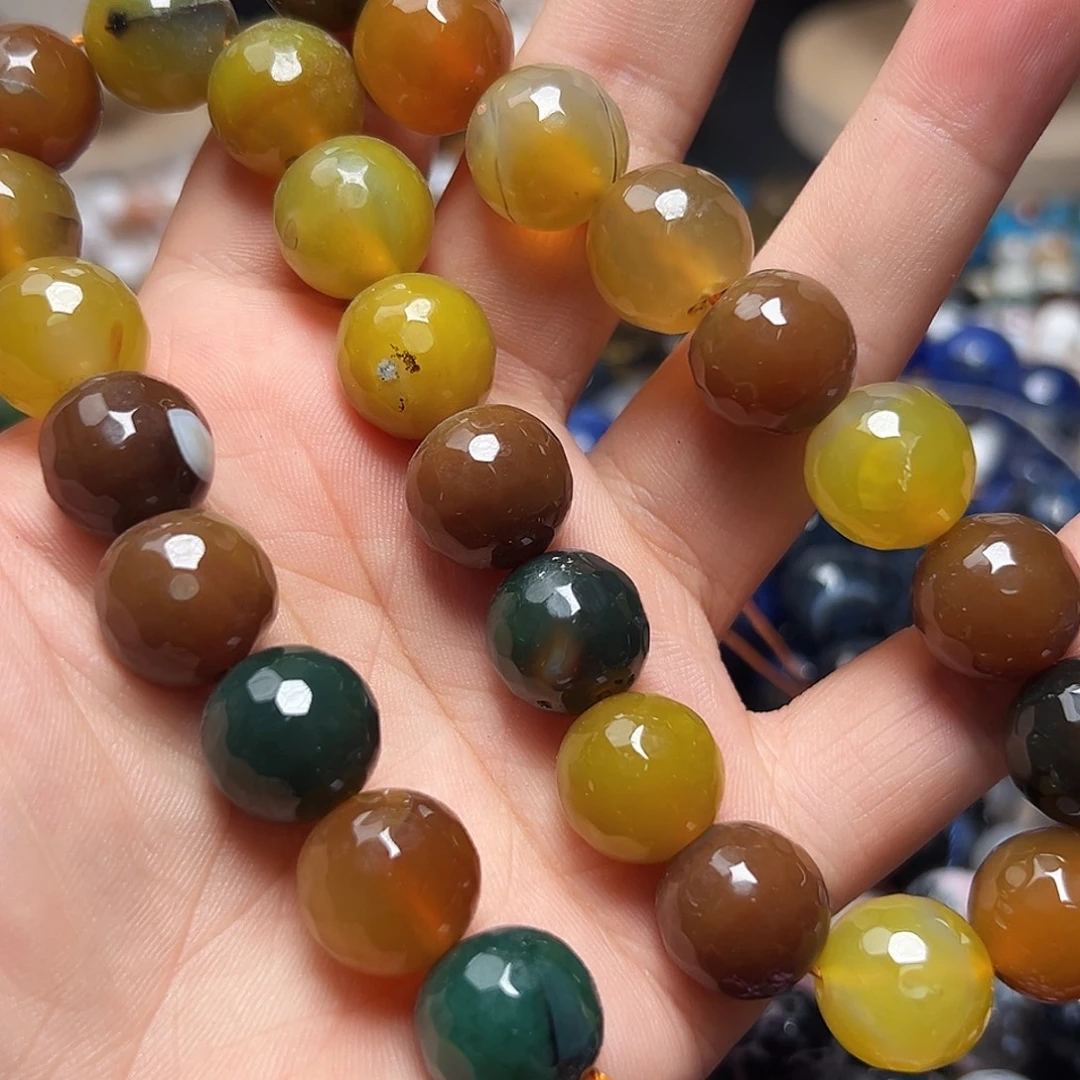 玛瑙/玉髓合金珠宝半成品W728. 14mm玛瑙一条