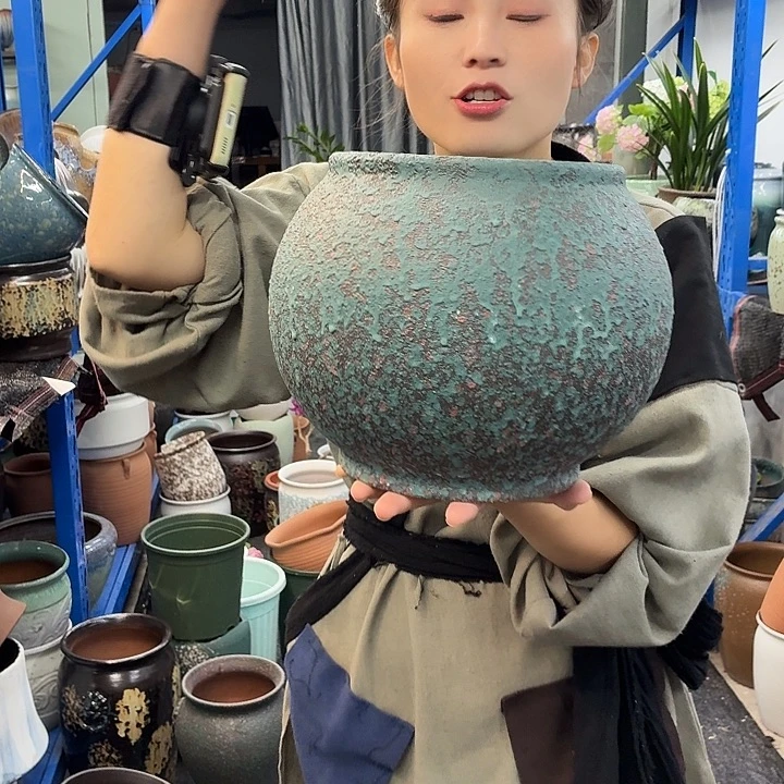 18+22 -粗陶花盆有孔