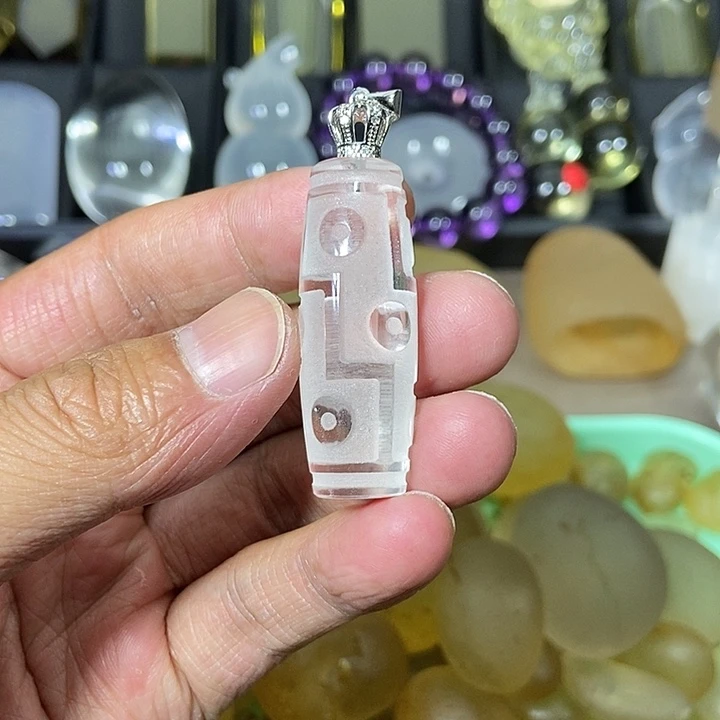 天然水晶天珠未镶嵌水晶南**诚水晶天珠