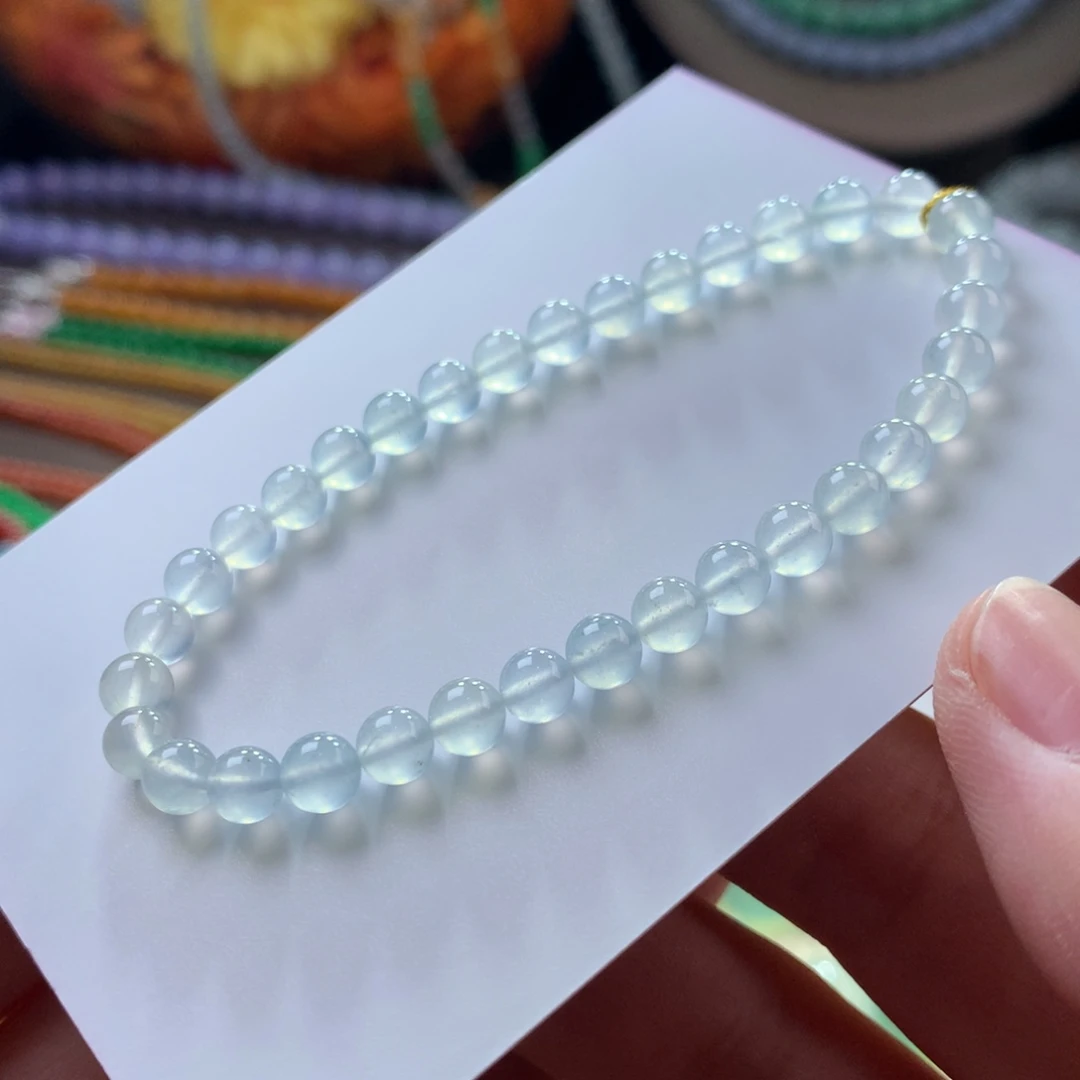 未镶嵌手链翡翠翡翠玻璃钢冰茅台白卡5+