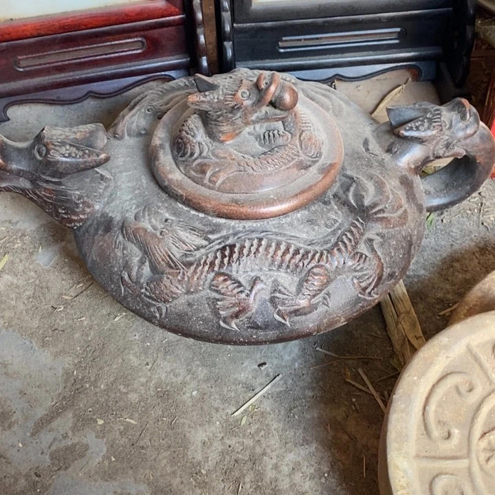 紫砂茶叶罐黄*瓷器工艺品