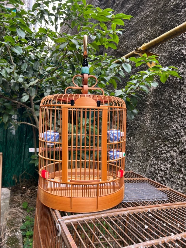 鸟笼，直径34，，高38川龙款广龙活动底，上橄榄油，全套