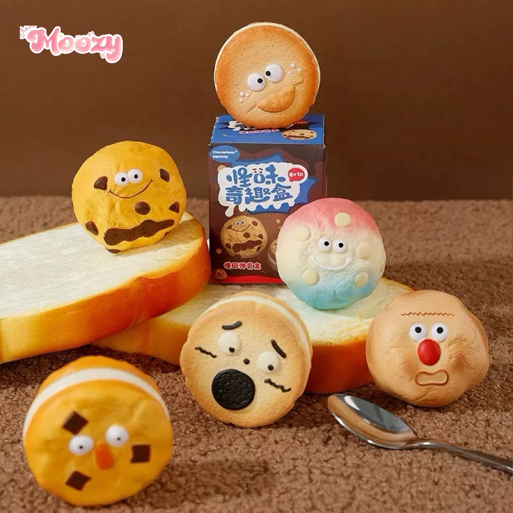 怪味奇趣饼干可爱慢回弹捏捏解压玩具仿真食物食玩squishy礼物