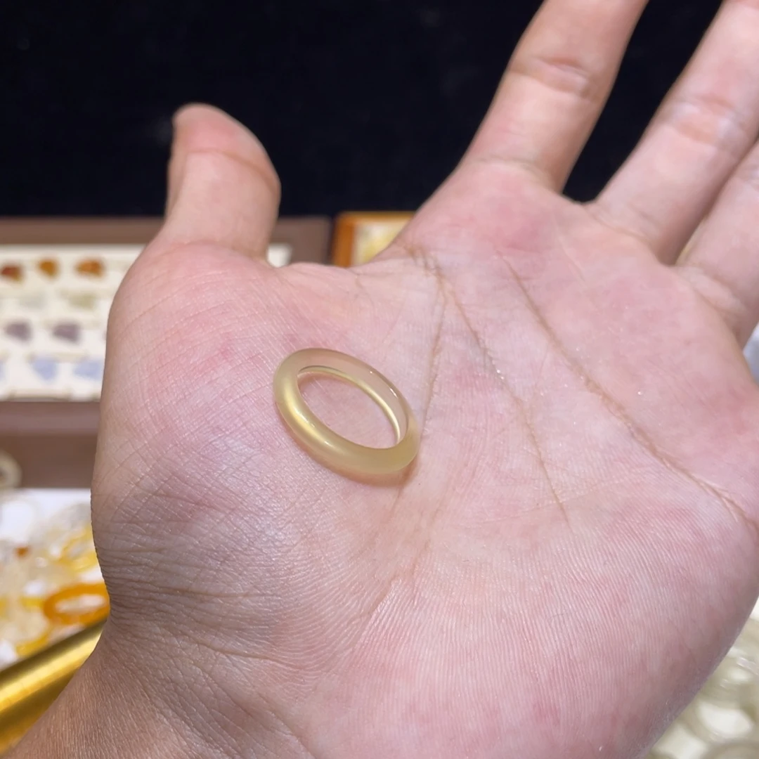 玛瑙/玉髓未镶嵌戒指37号港14