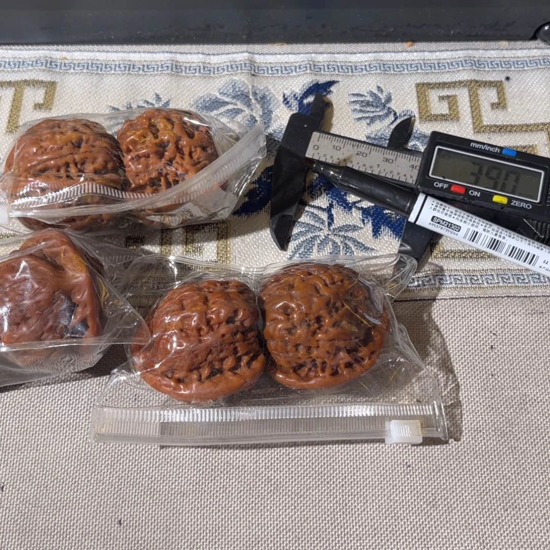 文玩核桃吊坠王勇冠毛机刷一对