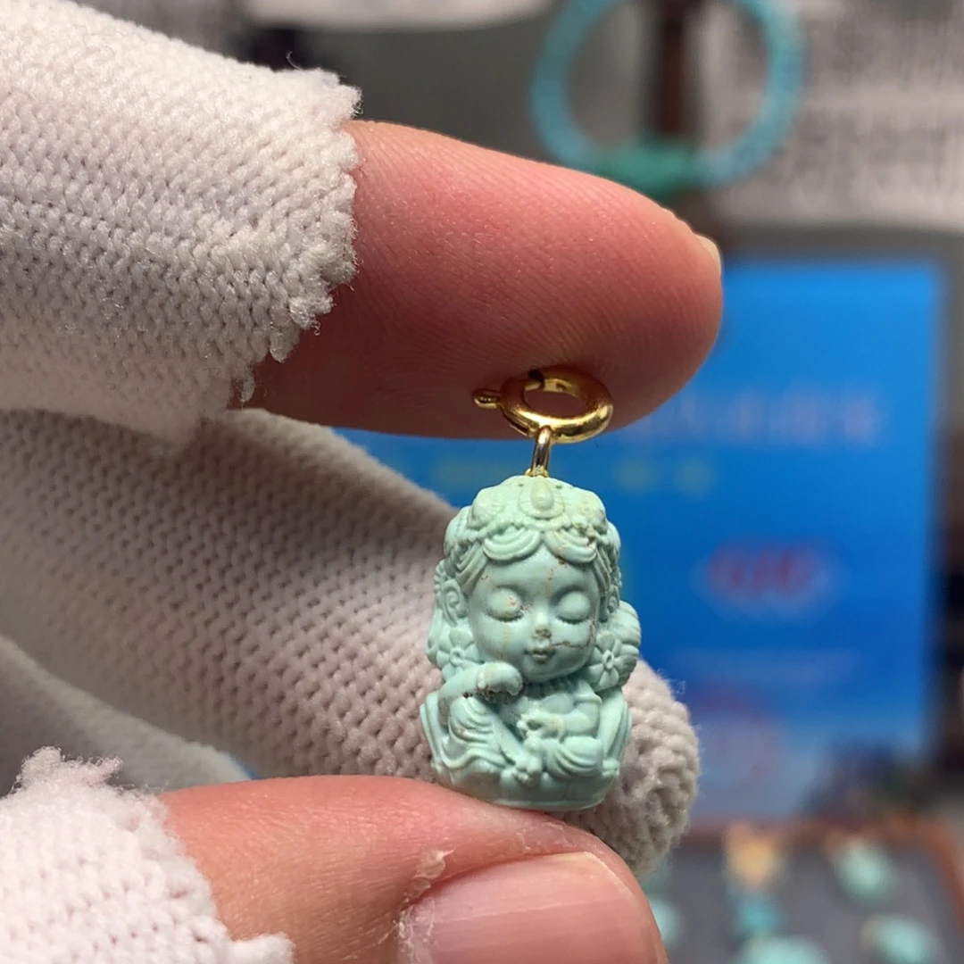 绿松石未镶嵌挂件