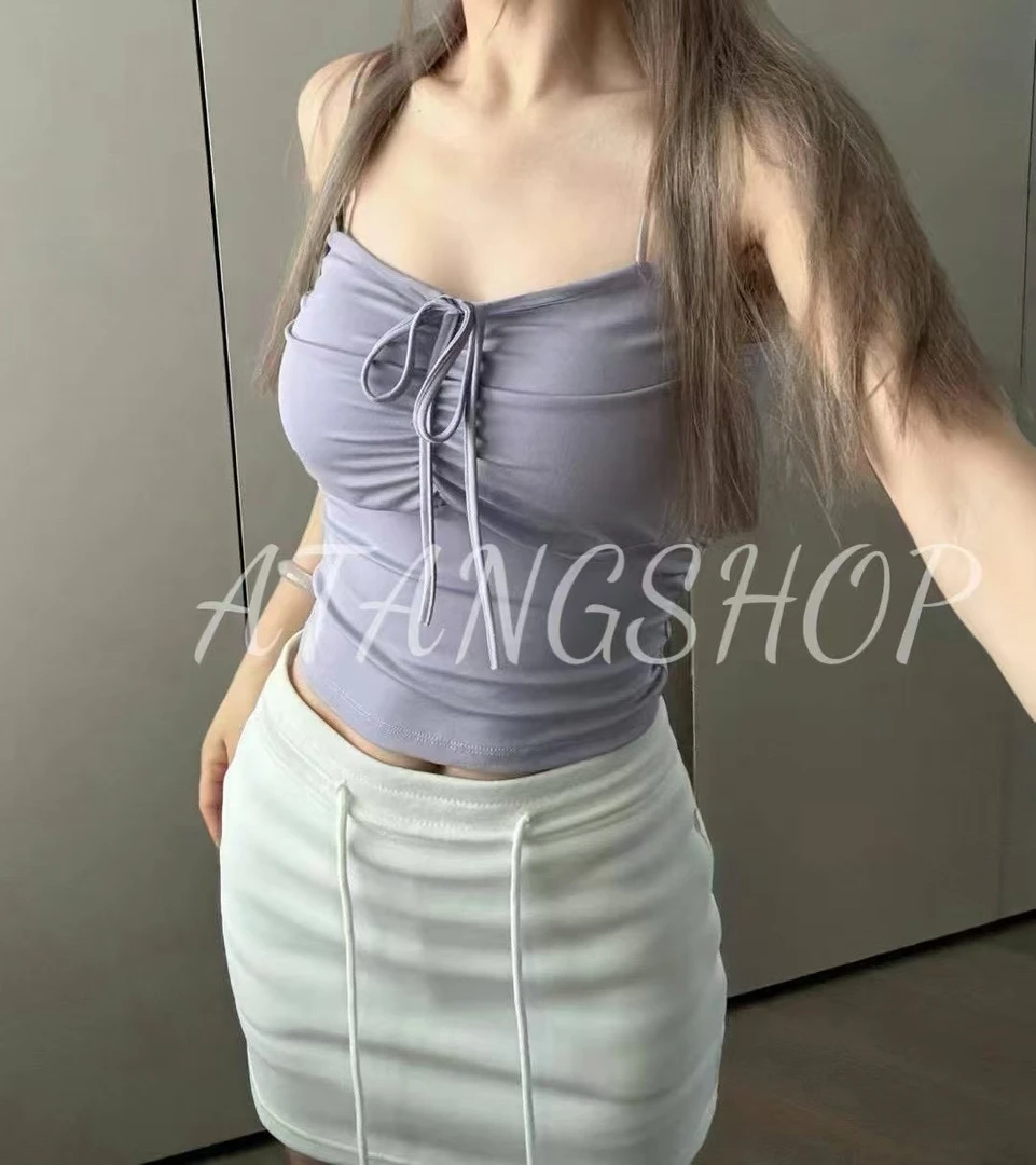 ATANGSHOP -绑带背心有胸垫