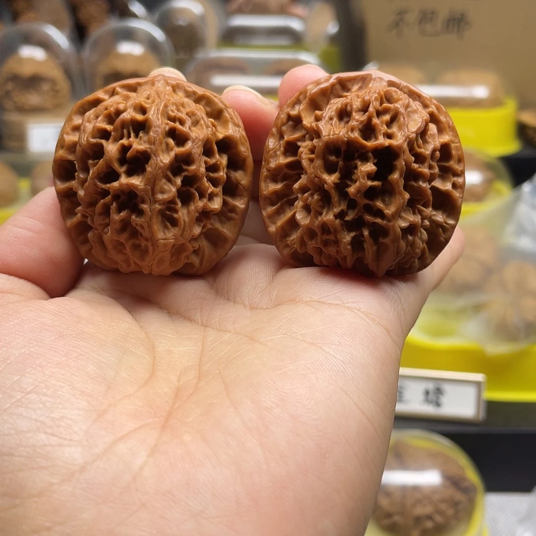 文玩核桃把件大花42