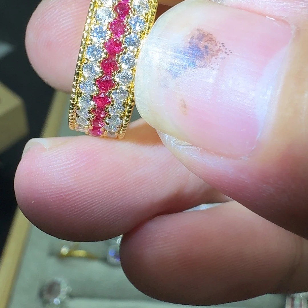 托帕石戒指银S925镶嵌