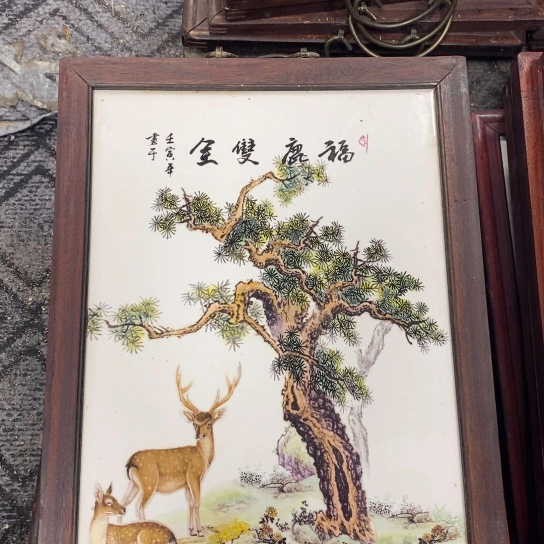 瓷片37*28*1景德镇瓷板画柴窑烧制