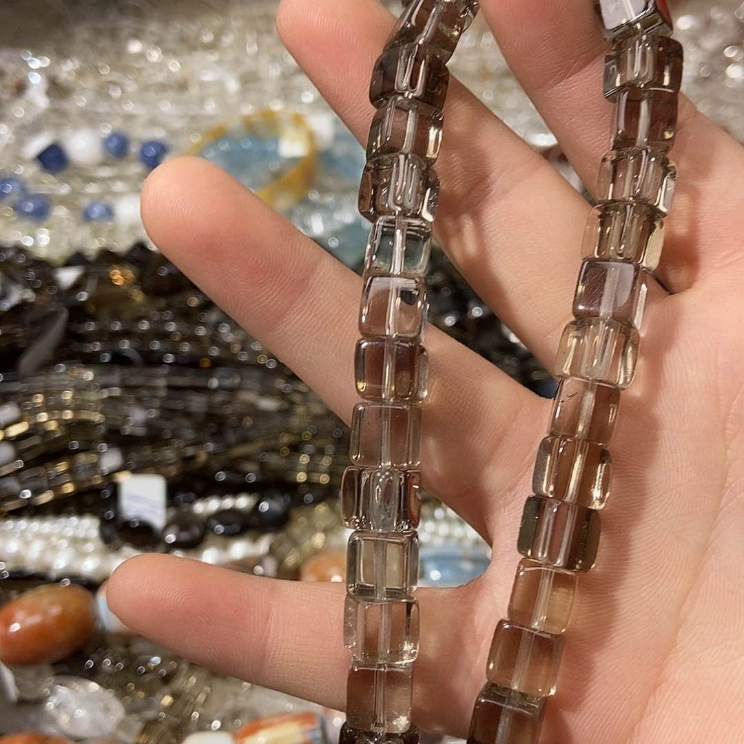 玛瑙/玉髓散珠茶晶方糖