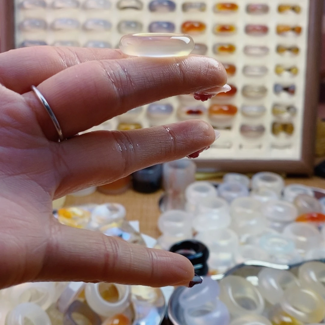 玛瑙/玉髓戒指未镶嵌f****禾