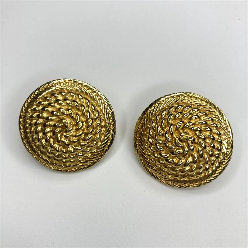 合金耳饰 monet金色绳纹耳夹1-2【2061228-001】