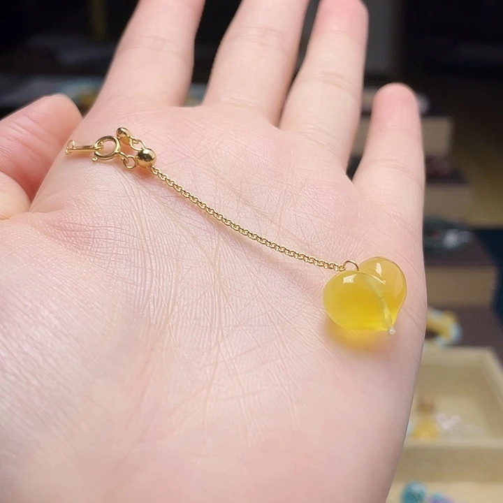 蜜蜡银S925镶嵌裸石提溜