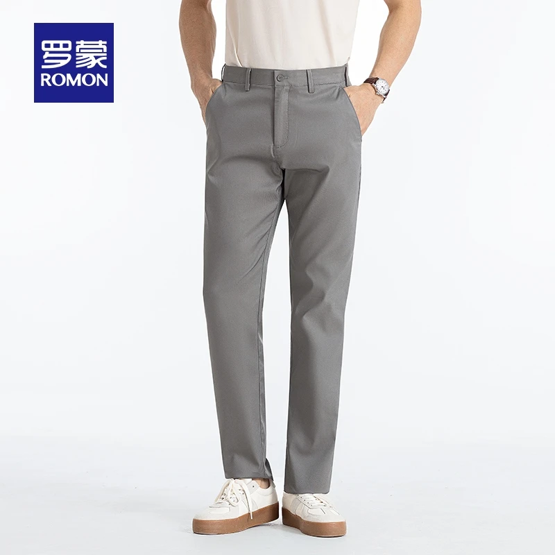 【含天丝莱赛尔】罗蒙男士商务休闲长裤2025夏季薄款宽松直筒裤男