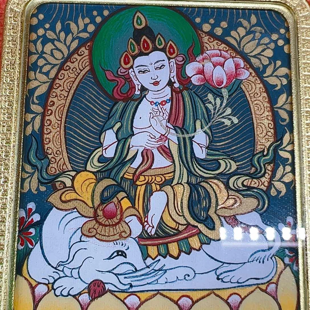 吊坠热贡手绘普贤菩萨