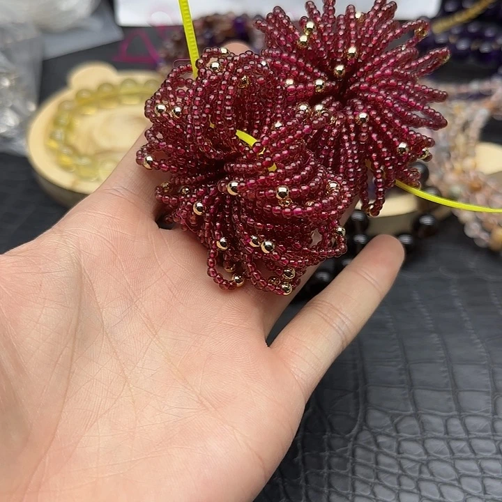 水晶手链未镶嵌石榴石戒指17