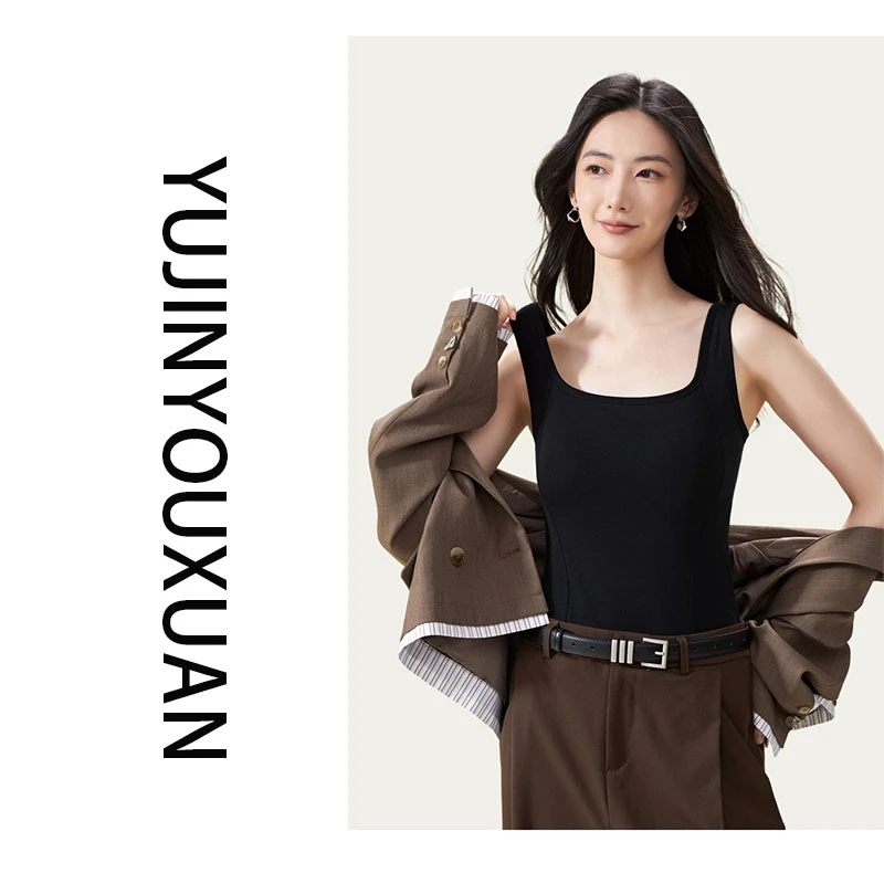 设计感秋季甜美风吊带运动风上衣修身型时尚背心小众女款