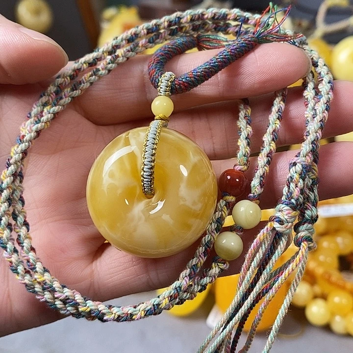 琥珀未镶嵌裸石平安扣