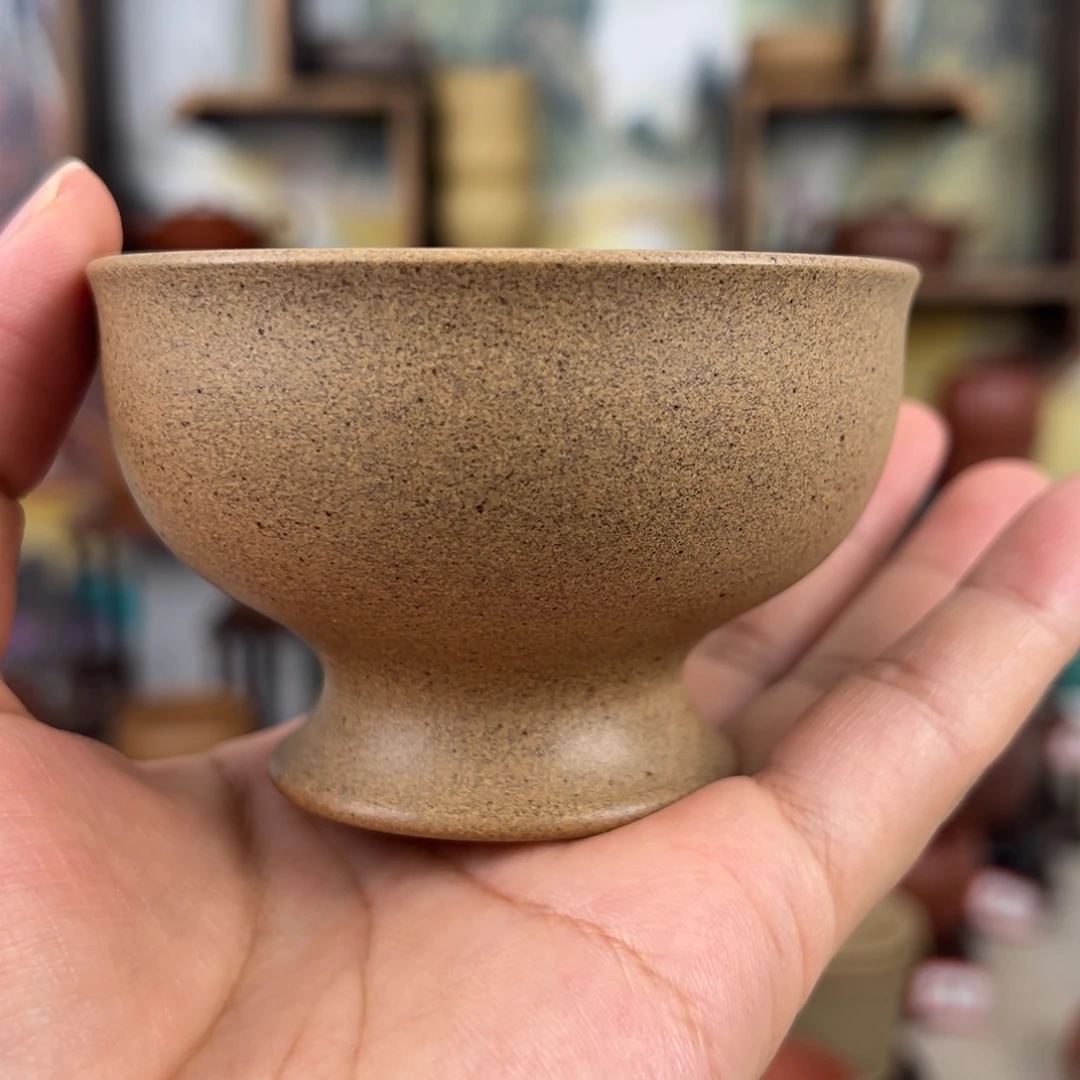 紫砂茶杯津***蓬拙器甄选，纯原本矿。