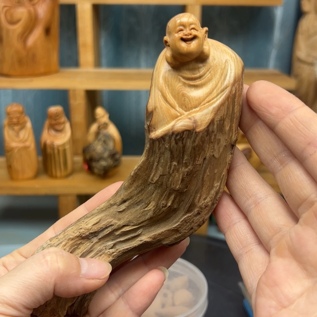 木崖柏木摆件手把件