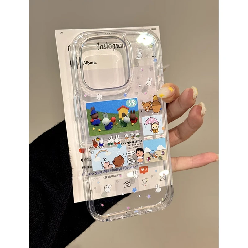 BANCA米菲兔小人插画适用iPhone16/15手机壳苹果华为vivo小米oppo