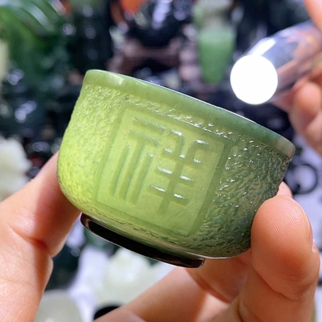 【闪购商品】和田玉摆件未镶嵌青玉杯