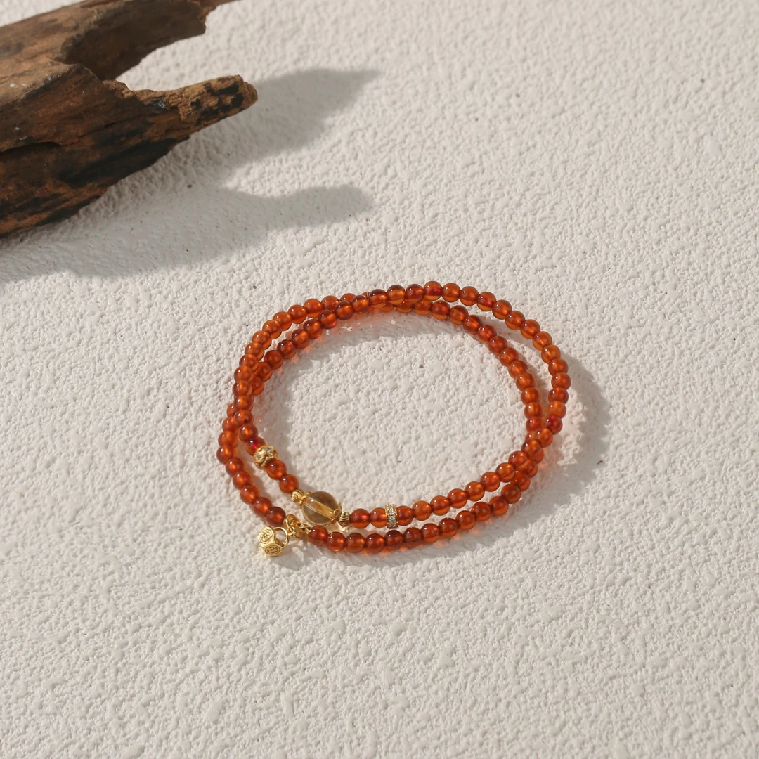 【才富引擎】橙石榴手链（天然珠宝多样性发其一）