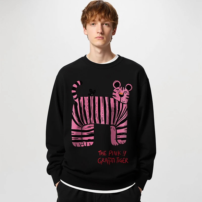 加绒加厚2025新款红色大码圆领卫衣过年新年蛇年本命年情侣衣服男