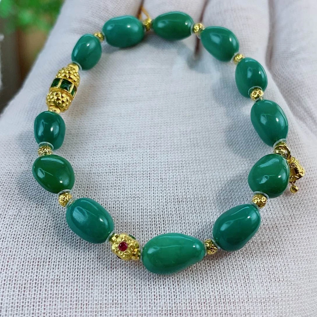 18K金镶嵌绿松石珠宝奇石