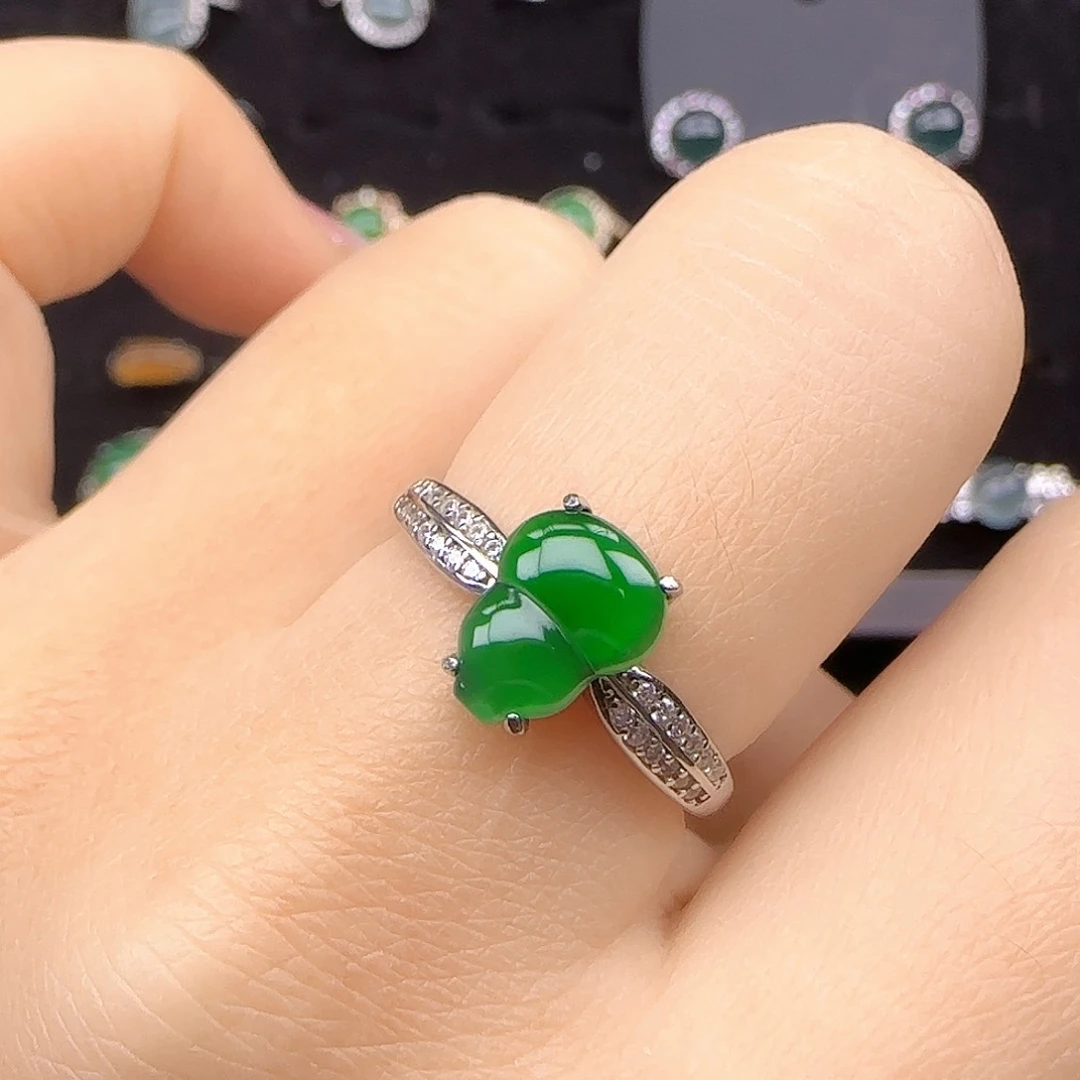 银S925镶嵌戒指翡翠