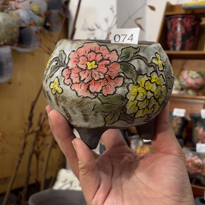 一米柴烧多肉花盆
