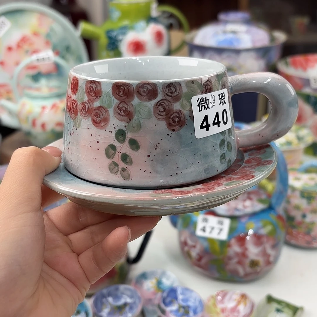 景德镇手绘高温釉下彩陶瓷茶具