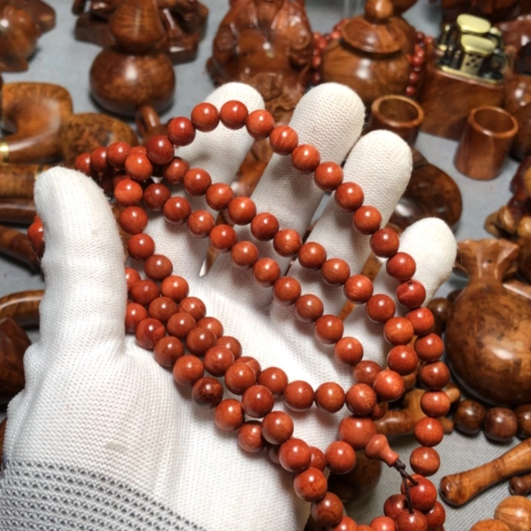 【闪购商品】木麻梨疙瘩火琉璃手把件