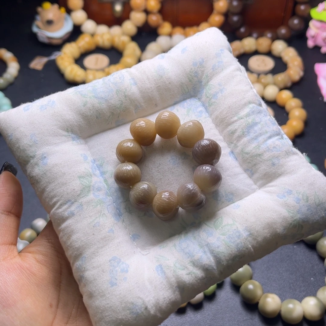 菩提根/象牙果手串拉丝桃子手捻卡15默认微瑕