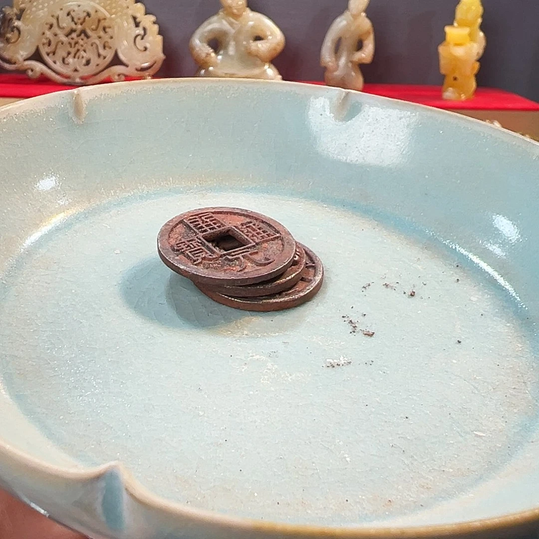 瓷片德**师五大名窑瓷器摆件瓷片