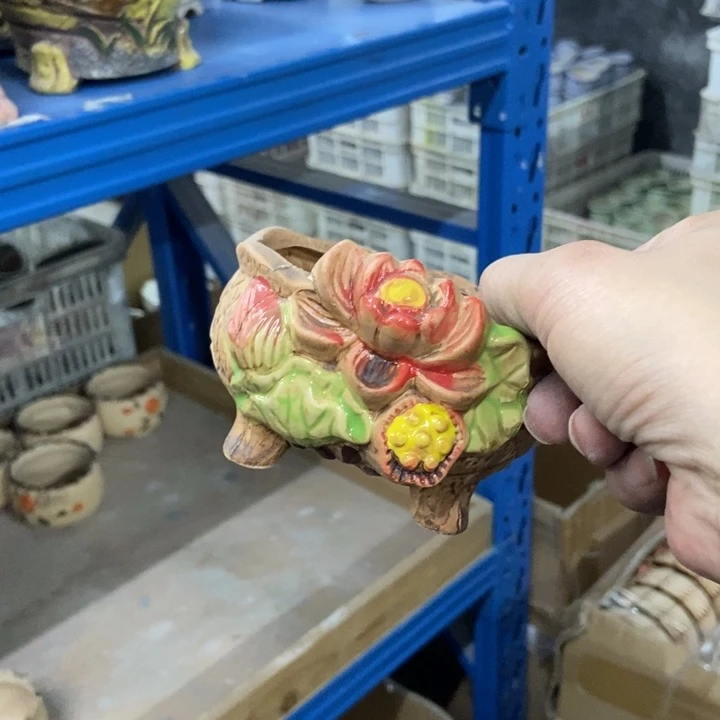 陶瓷花盆单场满9.9发9*8*6