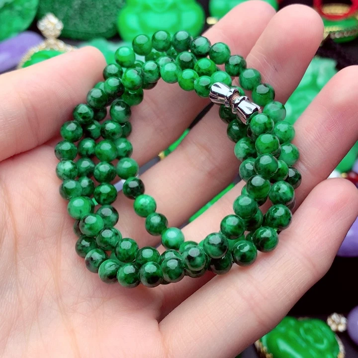 翡翠未镶嵌毛衣链