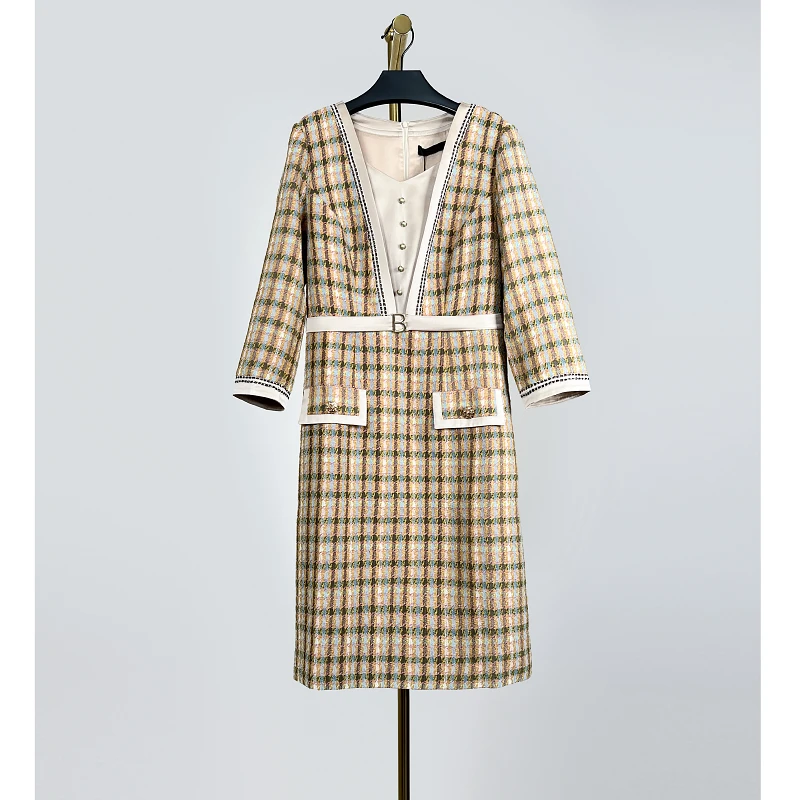 秋冬新款洋气时尚气质连衣裙 欧5062G