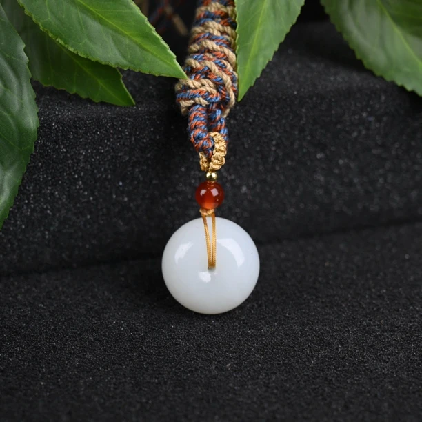 天然和田玉俄料平安扣21mm*14.7mm（WH3455）