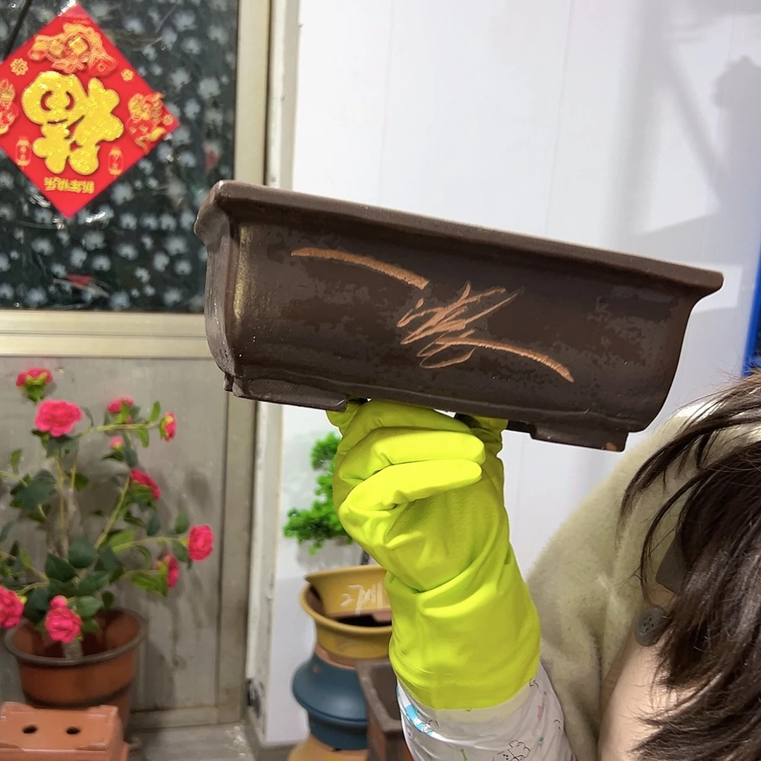 26棕色马槽花盆花盆花盆