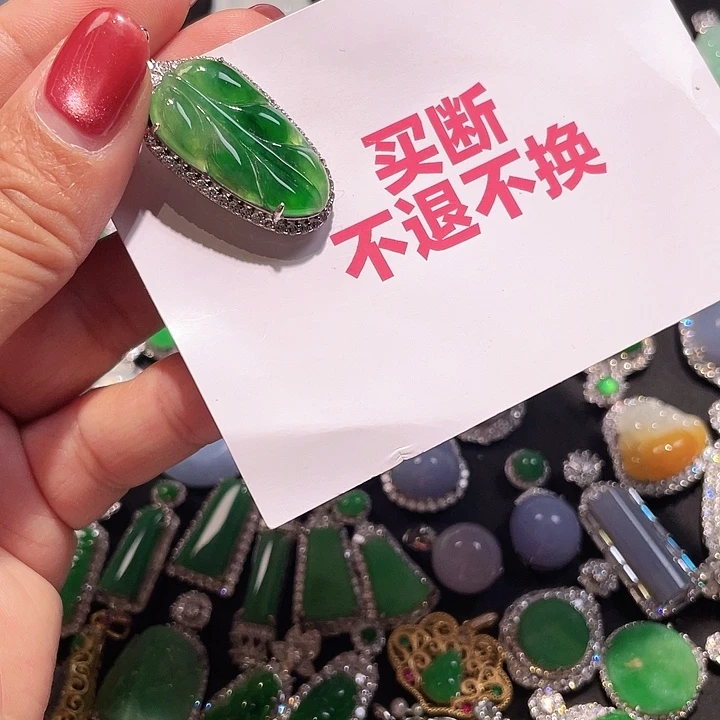 月***湾翡翠银S925镶嵌颈饰