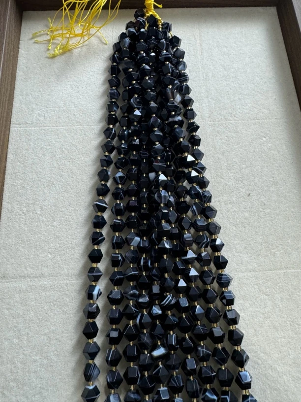 天然黑条纹八角10mm