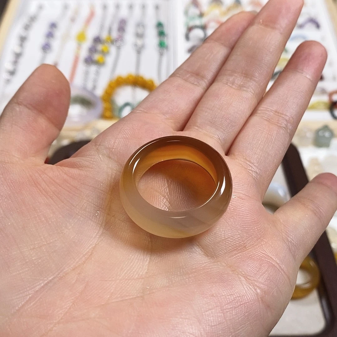 玛瑙/玉髓戒指未镶嵌?****の