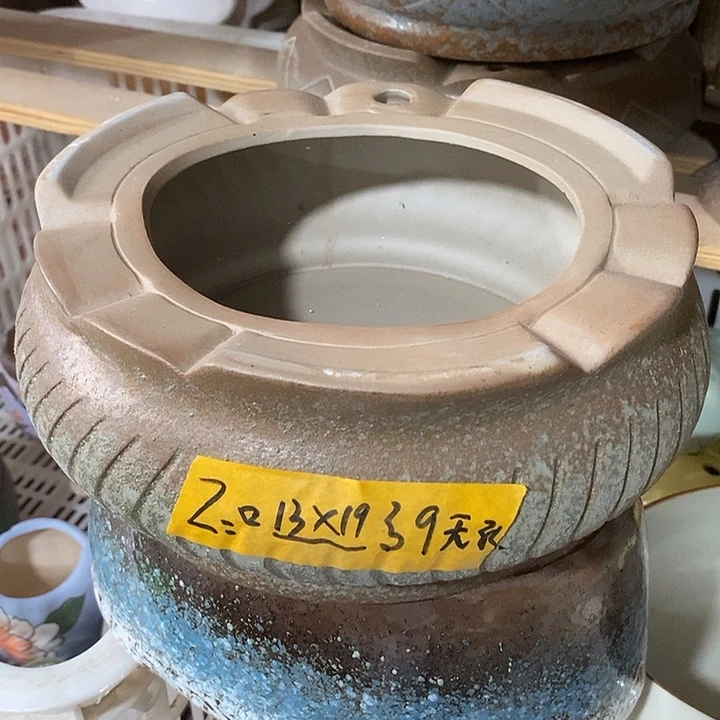 摆件水培陶盆无孔 微瑕介意勿拍