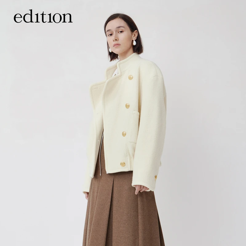 edition毛呢外套女复古小香风夹克羊毛呢外套#EBC4COTT15